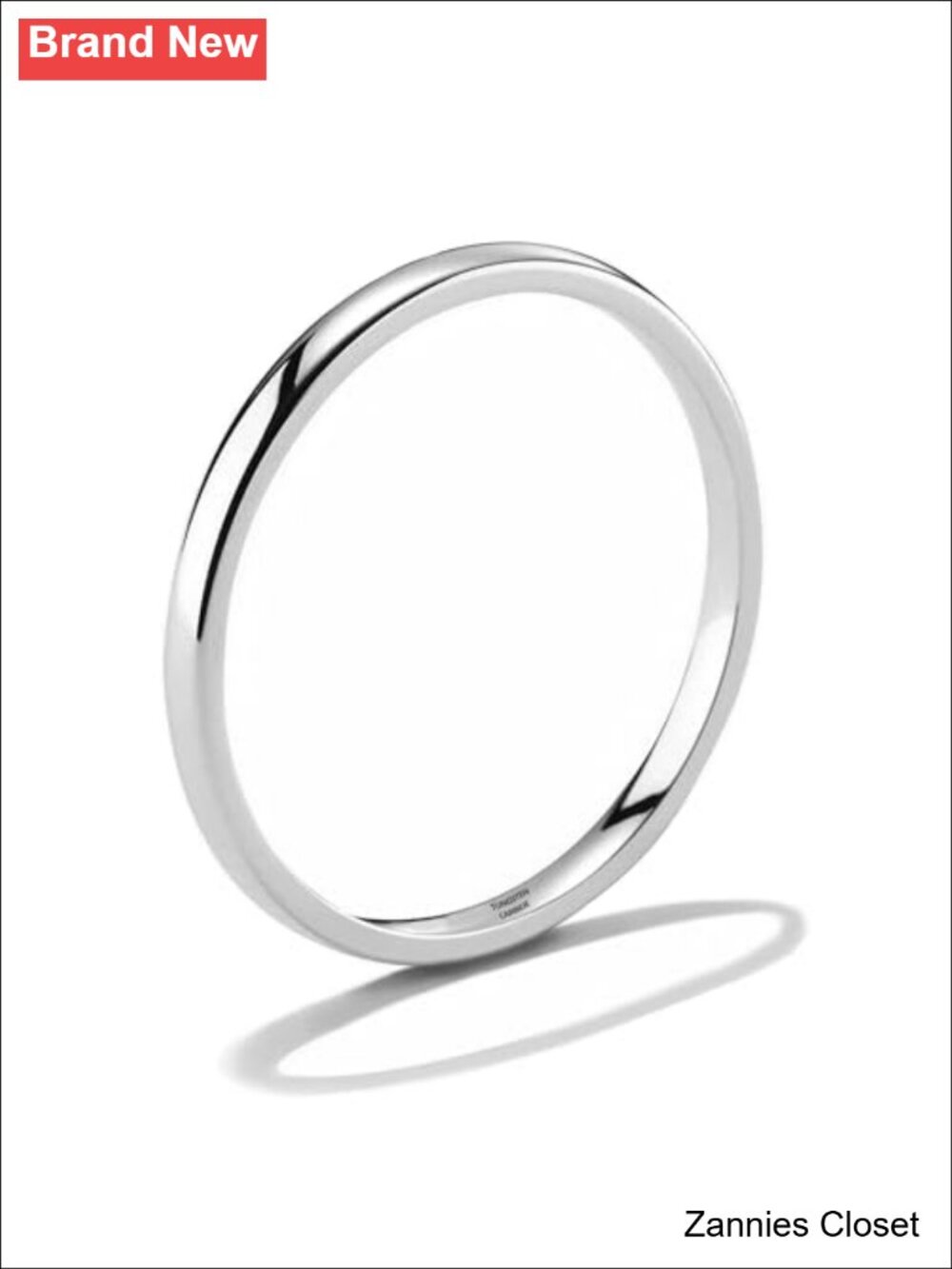 💍 Dainty Tungsten Carbide Wedding Band Ring High Polish Comfort Fit